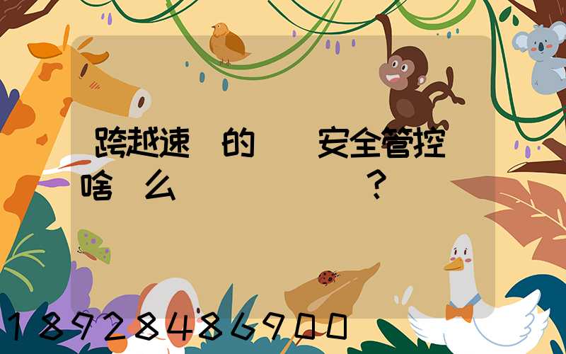 跨越速運的運輸安全管控為啥這么穩？